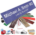 Engraved Name Plates for Door Sign Personalized Purple Plastic Plaque with White Letters - Made in USA 2x8 B13