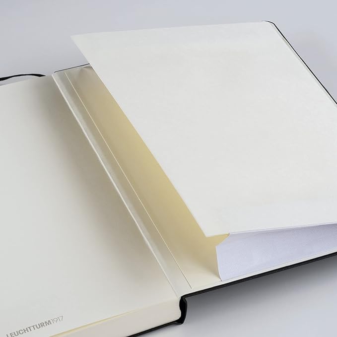 LEUCHTTURM1917 - Notebook Hardcover Master Slim A4+ - 123 Numbered Pages for Writing and Journaling (Navy, Ruled)
