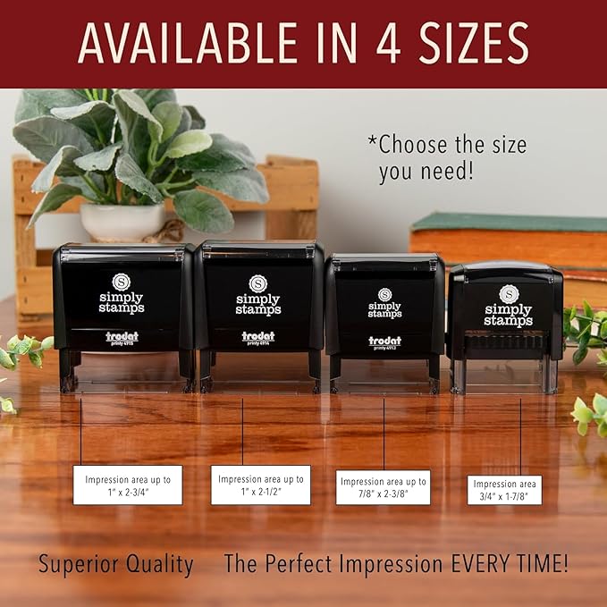 Self Inking Modern Address Stamps | Custom Return Address Stamper (Traditional Serif, Xtra Large)