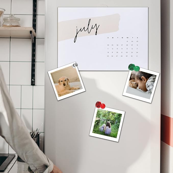 MHDMAG Magnetic Push Pins Powerful Push Pin Magnets for Fridge Whiteboards Calendars Maps in School & Office Pack of 32,Black