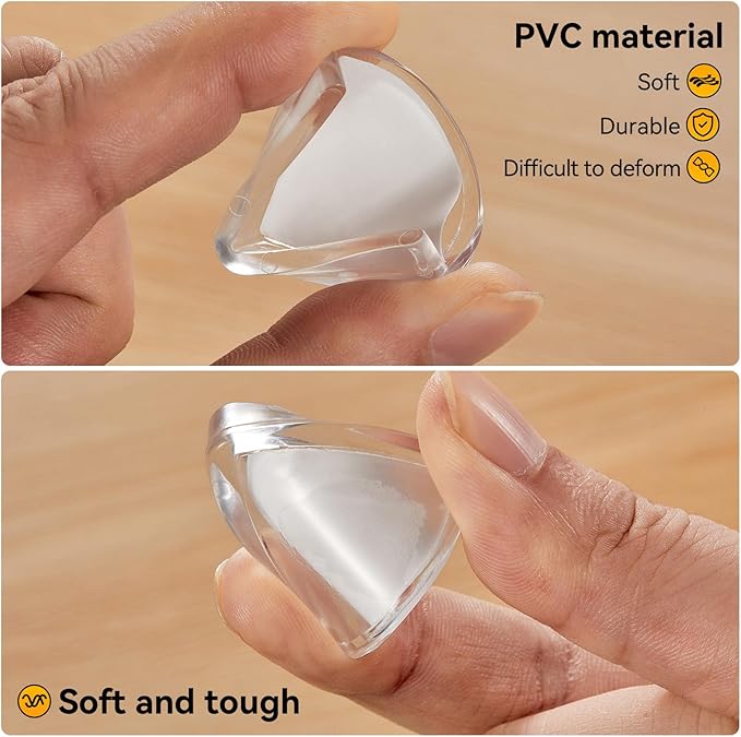 EBUKTUK 4pcs,Table Corner Protector, Corner Protector to Cover Sharp Furniture, Clear Furniture Corner Guards & Edge Safe Anti-Collision Bumpers, Suitable for Table Corner Cabinet Corner Window Corner