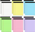 AILZFEI Legal Pads 8.5 x 11 Wide Ruled - Note Pads 30 Sheets/Pad - 20lb Colored Notepad Paper - Perforated Notepad with Sturdy Back - Pink, Purple, Yellow, Green, Blue, White
