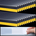Fainne 100 Pcs Shelf Label Strips 1.25''H x 48 L Self Adhesive Shelf Label Holder Gondola Price Tag Stick on Plastic Clear Ticket Channel for Metal Wood Plastic Rack