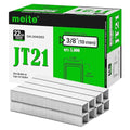 meite JT21 Staples, 3/8 Inch Galvanized Fine Wire Staples for Staple Gun - 7/16" Crown JT21 Staple Refill, Ideal for Upholstery, Crafts, Furniture (5 Boxes)