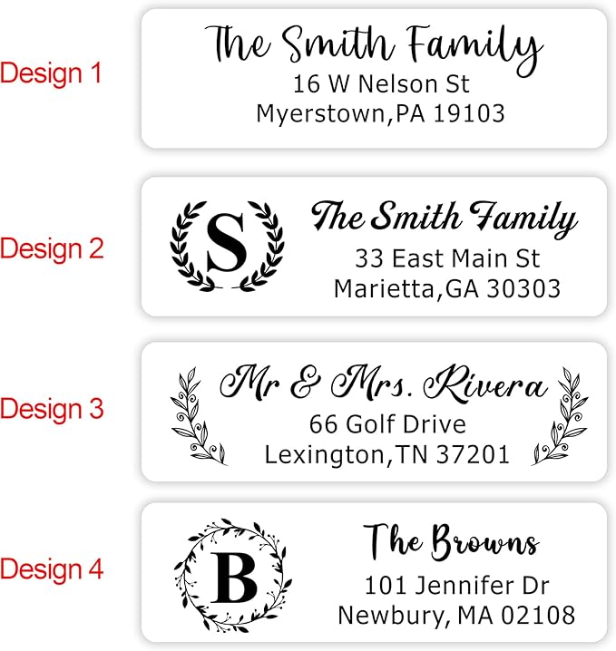 EDSG Personalized Return Address Labels, Custom Address Stickers on Sheets, Custom Address Stickers (99-990 Labels) (198)