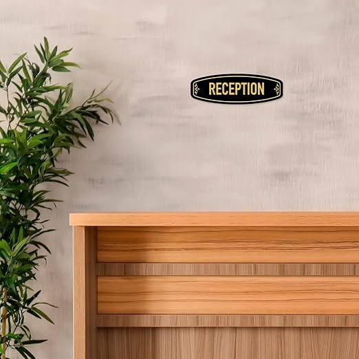Custom Wall or Door Sign, Personalized Round Plaque Engraved Message for Bussiness, Property and Home Indoor/Outdoor, 3x9 Inches, Made in USA by Sigo Signs
