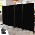 Room Divider 6FT 4 Panel Privacy Screen, 136'' Wide Fabric Indoor Room Divider Wall Divider for Room Separation, Portable Room Partitions and Dividers Freestanding Temporary Wall Room Separators