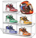 KOKOIN Magnetic Acrylic Clear Shoe Boxes – 360° Transparent Stackable Sneaker Storage & Organizer Box, Professional Shoe Display Case & Multipurpose Storage Bin for Closet (5pcs)