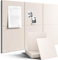 Fluxynara Large Felt Bulletin Board 36" x 24" Cork Board Alternative-6 Pack with 40 Safe Removable Adhesive Tabs, Cork Boards for Walls Cork Board for Home Office Classroom Pin Board - Oatmeal