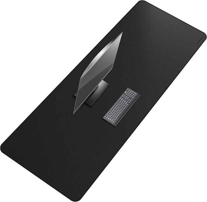 Mydours 75" x 24" Super Large Desk Pad, Desk Protector Mat with PU Leather, Large Desk Blotter Mat for Office, Home & Writing, Full Desk Pad for Keyboard and Mouse (Black)