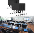 Goakwwuz Conference Room Table, Folding Conference Tables,Thicken Grey Tabletop,Flip Top Wooden Seminar Meeting Room Table for Conference Room Offices (8, Black, 61.0“)