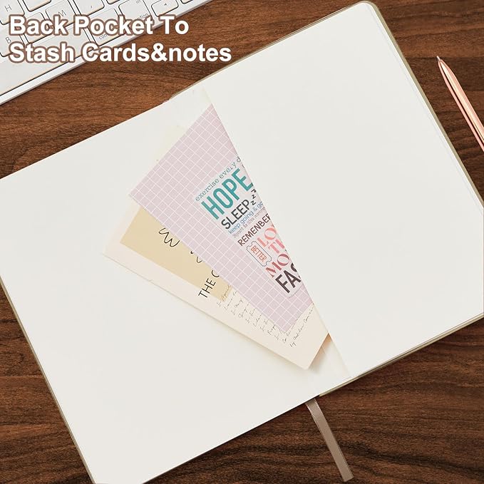 TSFPapier Lined Journal Notebook for Work College Ruled Note Book 7.2"x9.6"B5 PU Leather Daily Journaling 160 Pages for Women Men Writing Home School Supplies Business (Pink)