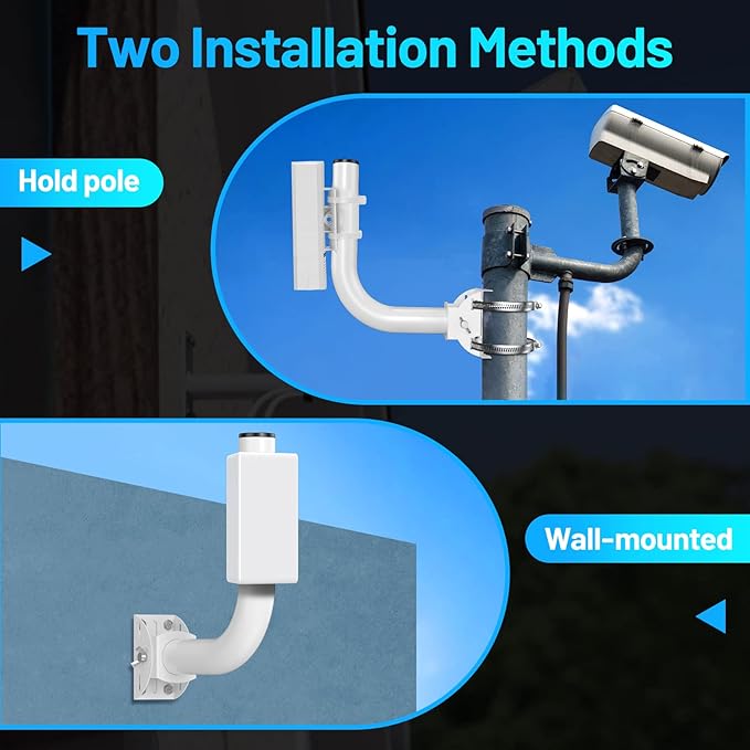 UeeVii Universal Wireless Bridge Bracket Mount, Pole and Wall-Mounted Mount for Outdoor Point to Point AP Access Point Client Bridge CPE,2-Pack