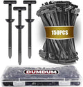 200 Pcs Nylon Universal Cable Tie Buckle with PP Storage Box - Multifunctional Zip Ties with Pin & Button, UV Resistant Fasteners for Car Repair, Bumper & Fender Clips (150PCS)