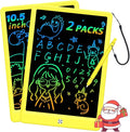 BUKEBU LCD Writing Tablet Doodle Board, Colorful Drawing Pad, Electronic Drawing Tablet, Drawing Pads,Travel Gifts for Kids Ages 3 4 5 6 7 8 Year Old Girls Boys (10.5 inch, Yellow+Yellow)