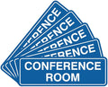 Standard Conference Room Sign - Blue - Large 5 Pack