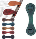 Personalized Magnetic Leather Bookmark, 26 Letters Custom Leather Bookmarks, Handmade, Leather Magnetic Bookmark for Book Lovers Readers Women Kid(Green，H）