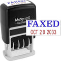 MaxMark Self-Inking Rubber Date Office Stamp with FAXED Phrase Blue Ink & Date RED Ink (Max Dater II), 12-Year Band