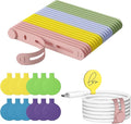 32Pcs Nearockle Cable Labels and Silicone Cable Ties Value Cable Management Set, 20 Cable Ties+12 Cord Labels for Electronics, Travel Home Office Desk Wire Organization(Multicolor)