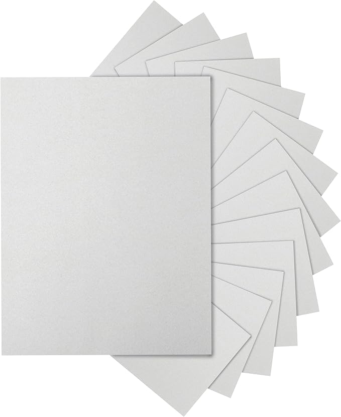 Silunkia 40 Sheets Grey Cardstock 8.5 x 11 Crafts Paper, 200gsm/75lb Premium Gray Card Stock Printer Paper for DIY Cards Making, Business Cards, Certificates, Wedding Invitations, School, Menus