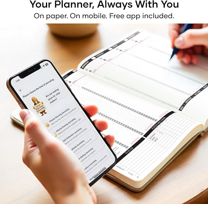 Life Planner - Undated Weekly & Monthly Planner, 12-Month Journey to Increase Productivity | Gratitude Journal, Life Organizer & Goal Journal | Include Foldable Vision Board, Habit Tracker & Stickers