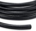 YCLYC 1/4 inch 10ft Wire Loom, Black Split Loom, Outdoor Cord Protector, Flexible Wire Conduit Automotive, Wire Protector Tubing