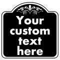 HK SIGNS Custom Indoor/Outdoor Aluminum Weatherproof Metal Sign, Modern Minimalist Style, Black, 14*14 Inch, Customize for Office, Business, Workplace, Home, Delivery Signs