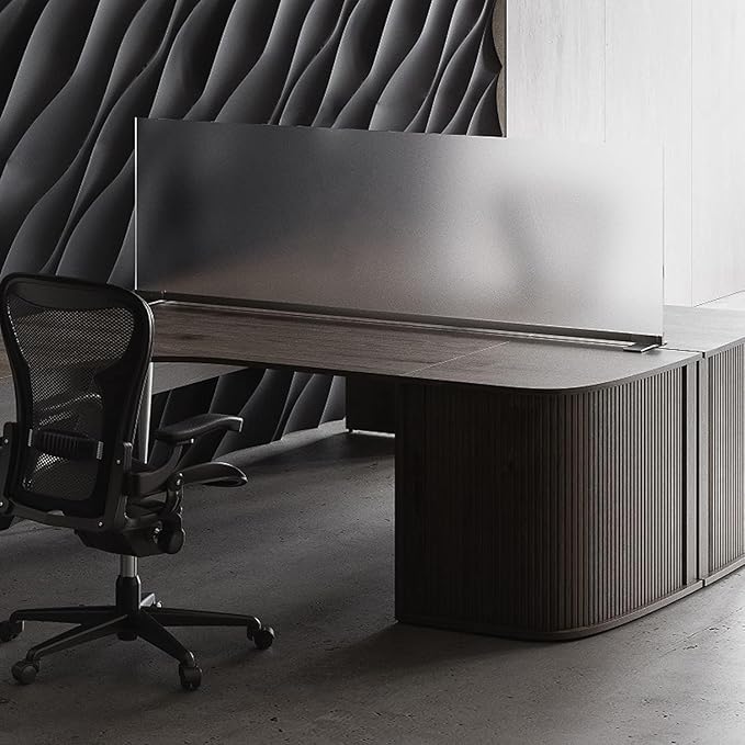 OBEX Acrylic Free Standing Screen, Divider for Desk Privacy Home & Office Partitions for Table Top Workstation, Portable Cubicle Panel for Work, 12" x 30", Frosted