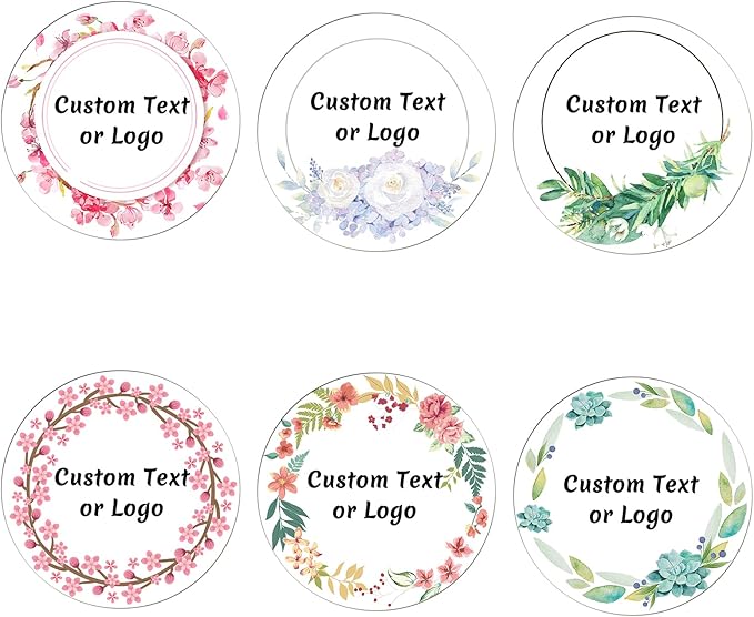 JOVELLO Personalized Custom Stickers - 60-1000 PCS Circle Custom Labels for Business, Logo, Office, Parties, etc (Labels Stickers-11)