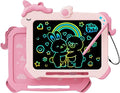 Kikapabi LCD Writing Tablet for Kids, Unicorn Colorful Screen Doodle Board, Electronic Drawing Pad, Educational Toy, Toddlers Travel Toy, Christmas Birthday Gift for 3 4 5 6 7 Year Old Girls Pink