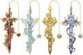 4Pcs Fantasy Sword Bookmarks for Books Journals Planners, Cool Forth Wing Metal Book Marker for Reading Women Men, Unique Book Marks Gifts for Book Lovers, Reading Accessories for Students Adults Kids