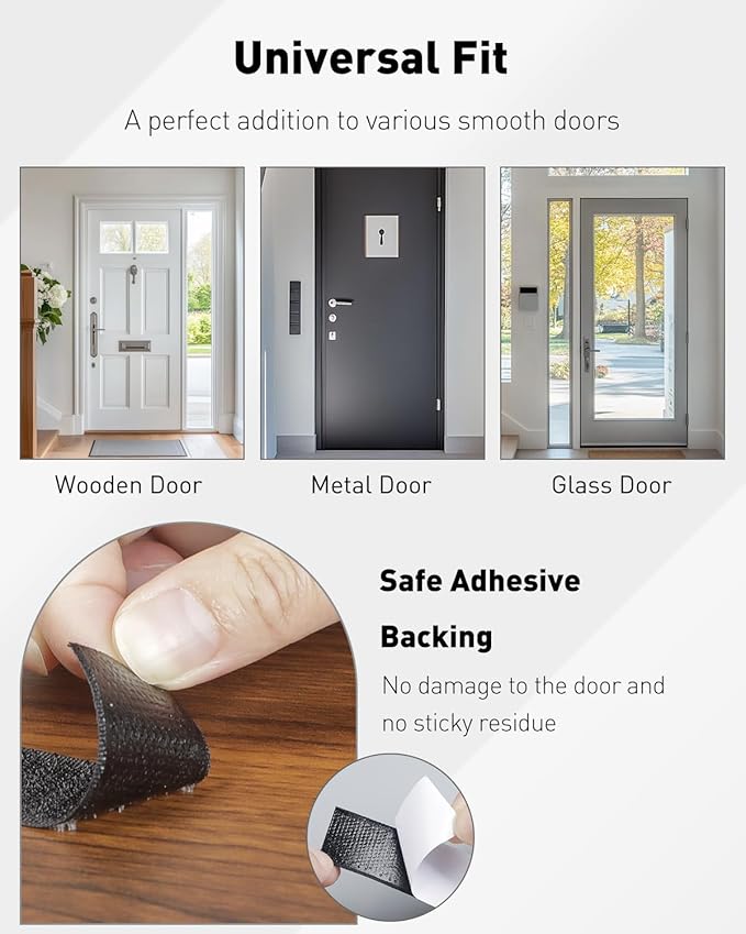 Uniclife Mail Slot Catcher for Door, Large Capacity Letter Catcher Letterbox Catcher, Front Door Mail Catcher with Hook and Loop Fasteners, Indoor Post Catcher Bag for Small Packages & Magazines