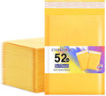 Ctarsthome 52Pack Yellow 6x10inch Kraft Bubble Mailers Small Business Mailing Packages Self-Sealing Paper Envelopes, Mailer Shipping Padded Envelopes with Strong Adhesion for Jewelry Makeup Supplies
