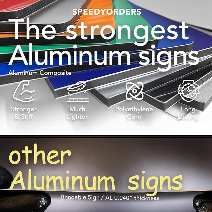 Custom Metal Signs, Personalized Aluminum, Customized Safety, Business Signs, Waterproof Outdoor, White Aluminum (Gray, 42x28 In)