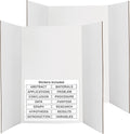 White Tri-Fold Presentation Board 28" X 40" Display Exhibition Board Lightweight and Portable with Smooth Surface Great Business presentations (Pack of 2) - by Emraw