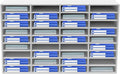 36 Slots Mail Sorters for Office, PVC Literature Organizer with Removable Shelves, Door-Less Mail Center Paper Storage Cabinet for Files Magazines Documents, 9.3 * 2.4in Each Slot (36 Slots - White)