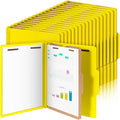 Skyygemm 60 Pcs Classification Folders Letter Size, 1 Divider Pressboard File Folder with Fasteners, Expanding File Organizer Bulk for School Teachers, Office Employee, Coworker, Staff (Yellow)