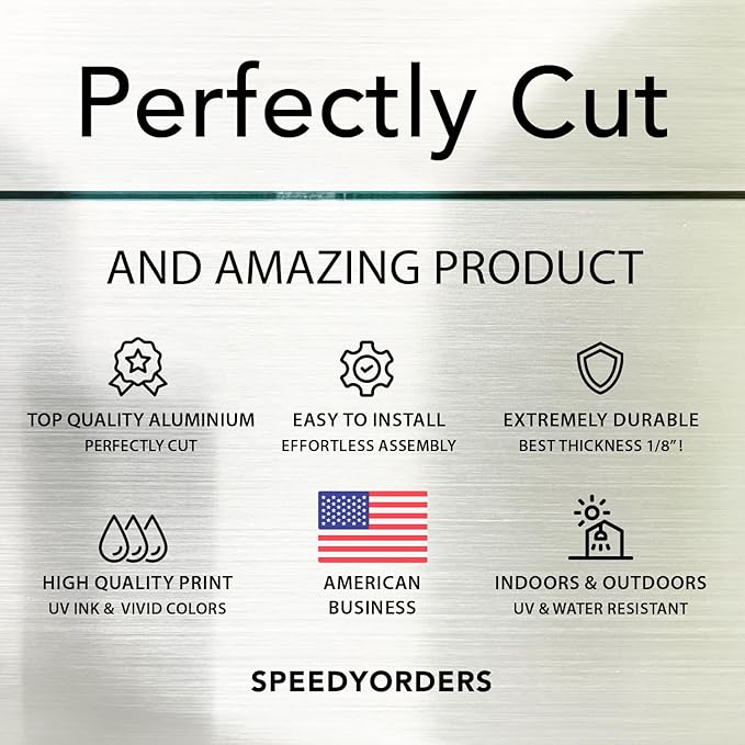 Custom Metal Signs, Personalized Aluminum, Customized Safety, Business Signs, Waterproof Outdoor, White Aluminum (Gray, 14x10 In)