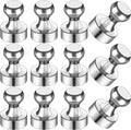 LOVIMAG Fridge Magnets 12Pcs Refrigerator Whiteboard Small Strong Magnet Classroom Kitchen Accessories Decorative Locker Set Decor Must Haves Office Calendar Refrigerador Magnetic Cute Crafts Silver