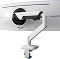 Modernsolid Heavy Duty Monitor Arm Desk Mount for 34-49 Inch Ultrawide Curved Monitors, Supports 14-38 lbs, Gas Spring Ergonomic Full Motion with Cable Management, Red Dot Design Awarded, White