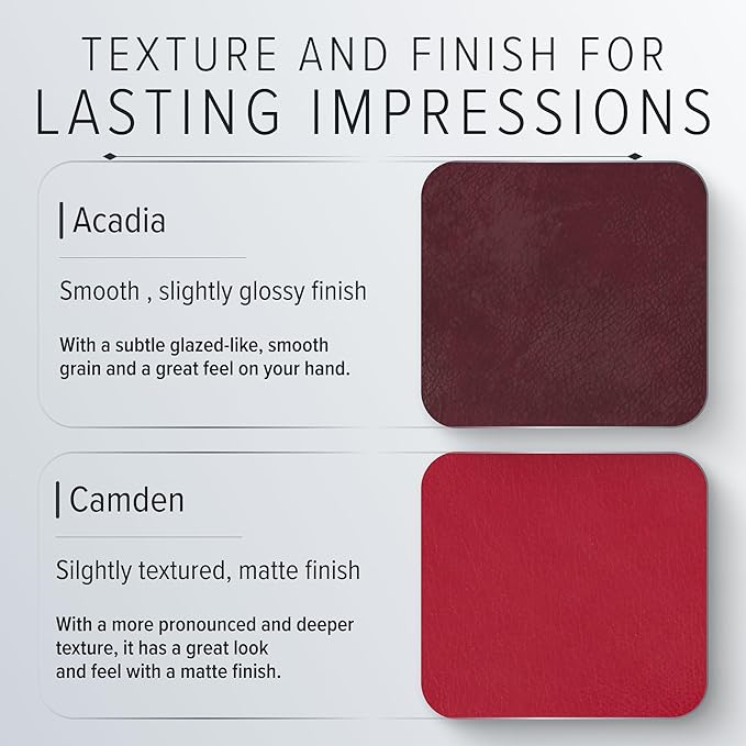 Gallery Leather Large Address Book with Alphabetical Tabs up to 480 Records, Leather Notebook Hardcover, Telephone and Address Books - 9x7", Desk Address, Camden Red