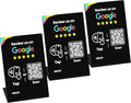 REVLIXI Google Review Stand (3 PCS)- Boost Reviews w/ 3x4 inch Reusable Google Review Tap Card Stand & QR Code Stand -No App,No Subscription- Android & iPhone Compatible- Google Reviews Made Easy