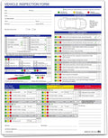 Multi-Point Inspection Form for Vehicles – 2-Part Carbonless Vehicle Checklist Pad – 8.5" x 11" Inspection Report – Edge-Glued, Manufacturer Recommended – White - Pack of 750