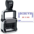 Trodat 5430 Professional Self-Inking Date Stamp with Received - Blue/Red 2 Color Ink