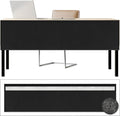 EcoBrisa 60" Under Desk Privacy Panel with Cable Management Organizer Sleeve Self-Adhesive Modesty Panel for Cord Organizer Pockets and Desk Skirt for Home Office or Standing Workstation