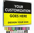 Custom Outdoor Metal Signs, Personalized Aluminum Signs, Customized Safety Signs, Metal Business Signs, Waterproof Outdoor Business Signs, White Aluminum (Black & Yellow, 36x24 In)