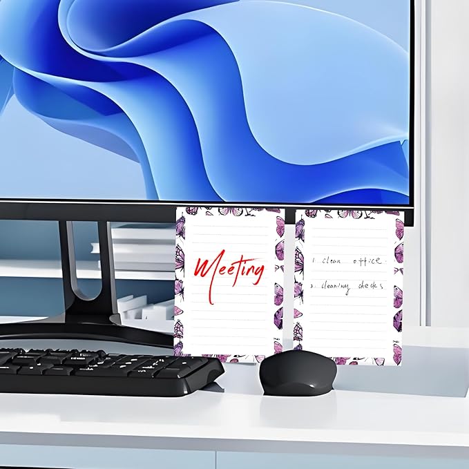 SXboxing Sticky Notes 4X6 Inches, 2 Pack Large Cute Self-Stick Pads, Bright Funny Memo Pads Easy to Stick for Home, Office Purple Butterfly