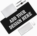 OHORTEB Custom Mouse Pad with Photo, Personalized Image Text Laptop Desk Mat, Customized Non-Slip Waterproof Desk Writing Pad for Office Home (Custom, 12in x 31.5in)