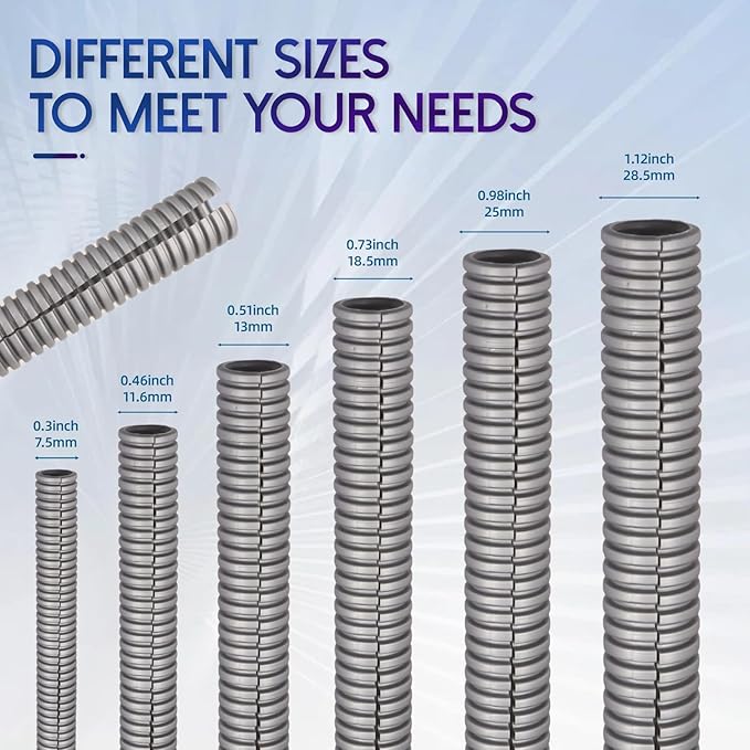 Split Wire Loom Tubing, 10,25ft Cord Protectors from Pets No Chew, Flexible Wire Covers Cord Protectors, Protective Split Cable Sleeve for Automotive Home Industrial Wires(Grey, 0.46inch-25ft)