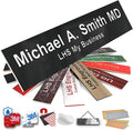 Engraved Custom Door Plate Black Plastic Office Door Sign with White Letters - Made in USA 2x6 B2